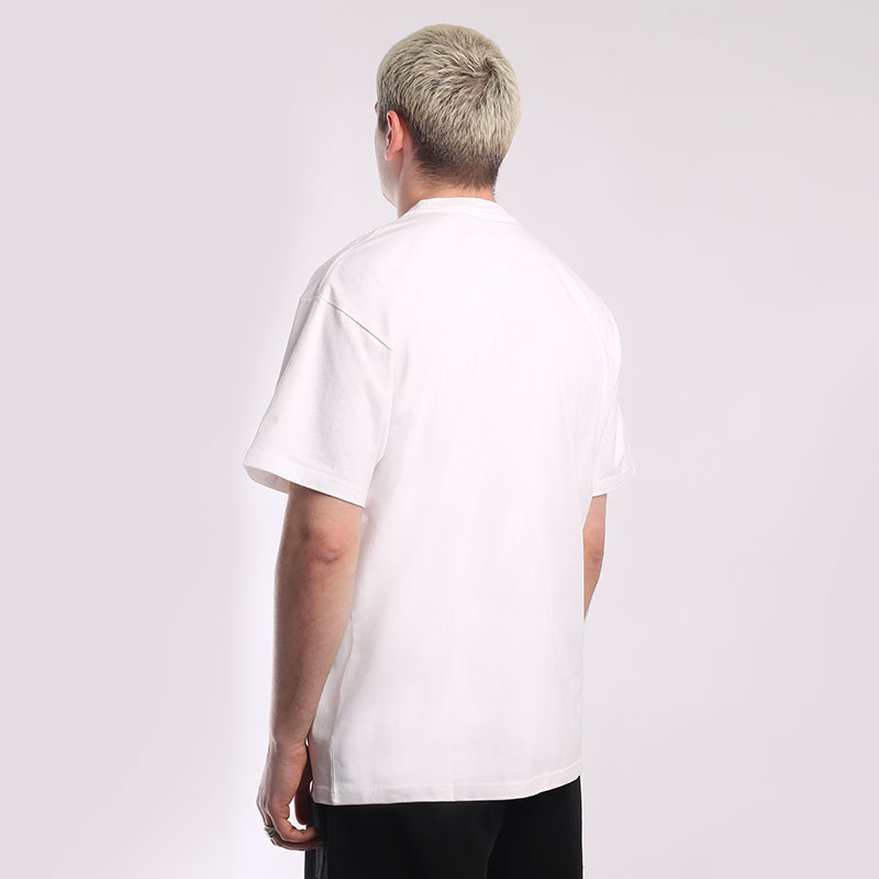 мужская белая футболка Carhartt WIP S/S Fuse Script T-Shirt I031766-wht/dlr green - цена, описание, фото 3